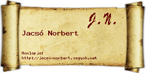 Jacsó Norbert névjegykártya