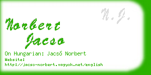 norbert jacso business card